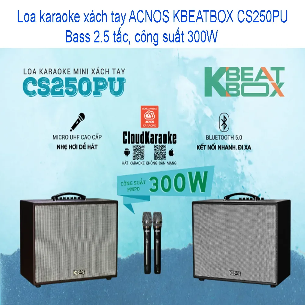 Loa vali xách tay ACNOS KBEATBOX CS250PU